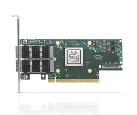 Cartão de adaptador de rede Mellanox MCX653106A-HDAT com taxa de transmissão de 10/100Mbps