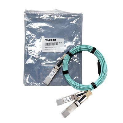 5m cabo óptico ativo QSFP56 para 2xQSFP56 200Gbs para 100Gbs HDR de banda Infini