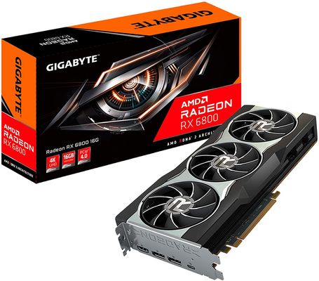 GDDR6 256 Bit GPU Card RX 6800 XT 2NS Cartão de vídeo de jogos