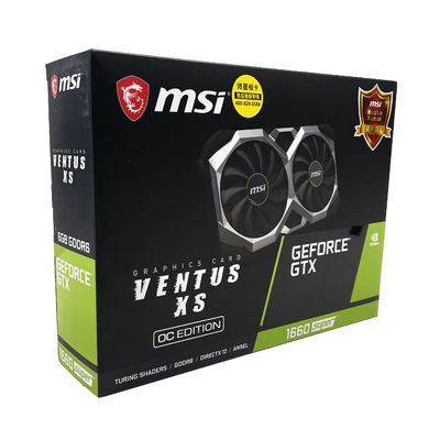 AMD Chipset MSI 1660 Super GPU Card 6GB Cartões gráficos de vídeo 192 Bit