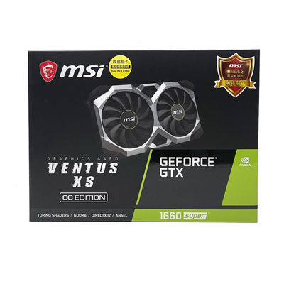 AMD Chipset MSI 1660 Super GPU Card 6GB Cartões gráficos de vídeo 192 Bit